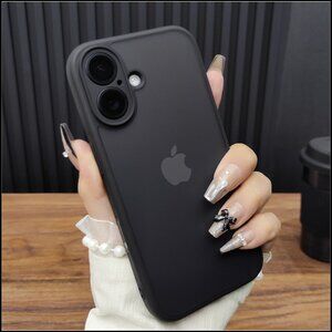 Matte Black Frosted Case with Reinforced Bumper